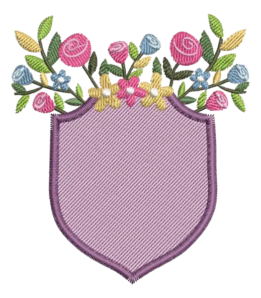 Matriz de Bordado Brasao Floral